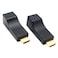 DDMALL Mini HDMI Extender 1080p60Hz Up to 196ft60m Over Single CAT5eCAT6Cat7 Ethernet Cable Extends Audio and Video No Latency Supports HDCP EDID POC HDMI Transmitter and Receiver Kit HE15