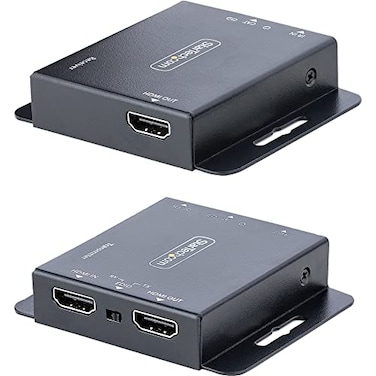 StarTech.com HDMI Extender over CAT6CAT5 4K 30Hz130ft PoC HDMI over Ethernet Extender HDMI Transmitter and Receiver kit IR Extension