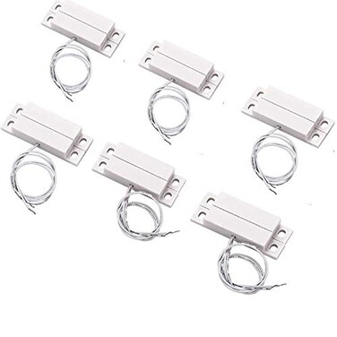 PEN MC32 NC Surface Mount Wired Security Window Door Contact Sensor Alarm Magnetic Reed Switch White 6 Sets