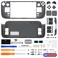 eXtremeRate Replacement Full Set Housing Shell with Buttons for Steam Deck OLED Handheld Console Custom DIY Clear Slate Black Faceplate Back Plate Trackpad Case for Steam Deck OLED Console