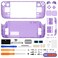eXtremeRate Replacement Full Set Housing Shell with Buttons for Steam Deck OLED Handheld Console Custom DIY Clear Atomic Purple faceplate Back Plate Trackpad Case for Steam Deck OLED Console