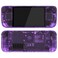 eXtremeRate Replacement Full Set Housing Shell with Buttons for Steam Deck OLED Handheld Console Custom DIY Clear Atomic Purple faceplate Back Plate Trackpad Case for Steam Deck OLED Console