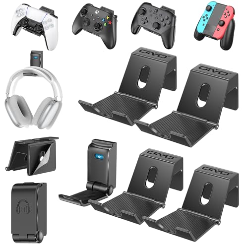 Oivo Oivo Controller Headset Wall Mount Holder Stand Foldable Headphone Stand Gaming Contr