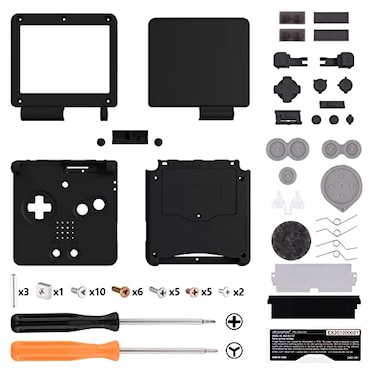 eXtremeRate IPS Ready Upgraded Scarlet Red Soft Touch Custom Replacement Housing Shell for Gameboy Advance SP GBA SP Compatible with Both IPS Standard LCD Console Screen NOT Included