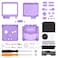 eXtremeRate IPS Ready Upgraded Clear Atomic Purple Custom Replacement Housing Shell for Gameboy Advance SP GBA SP Compatible with Both IPS Standard LCD Console Screen NOT Included