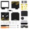 eXtremeRate IPS Ready Upgraded Custom Replacement Housing Shell for Gameboy Advance SP GBA SP The Great GOLDEN Wave Off Kanagawa Black Compatible with Both IPS Standard LCD No Console Screen