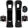 Machine-Ya MachineYa 2 Pack Wii Motion Plus Adapterwith Silicon Case for wii Remote Controller External Remote Motion Plus Sensor Controller Wii U Motion Plus Black
