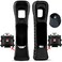 Machine-Ya MachineYa 2 Pack Wii Motion Plus Adapterwith Silicon Case for wii Remote Controller External Remote Motion Plus Sensor Controller Wii U Motion Plus Black