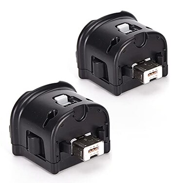LACTIVX Wii Motion Plus Adapter 2 Packs Upgraded Motion Attachment for Wii Remote Controller Black
