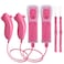 TechKen Motion Plus Wii Controllers 2Packs with Nunchucks Wii Remote Controllers Compatible for wii and Wii U with Built in Motion Plus