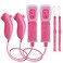 TechKen Motion Plus Wii Controllers 2Packs with Nunchucks Wii Remote Controllers Compatible for wii and Wii U with Built in Motion Plus