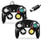 FIOTOK Gamecube Controller Classic Wired Controller for Wii Nintendo Gamecube Black2Pack