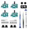 AOLION Joysticks Replacement for P5 Controller 3D Joystick Module Parts Compatible with P5 51 PCS Controller parts 4 Joystick Thumbstick 10 Protective Ring and Moreblue