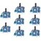 Ikpek 8pcs Joysticks Replacement for DualSense PS5 Controller 3D Analog Sensor Wheel Thumb Sticks Joystick Rocker Module Replacement for Playstation 5 Controller