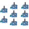 Ikpek 8pcs Joysticks Replacement for DualSense PS5 Controller 3D Analog Sensor Wheel Thumb Sticks Joystick Rocker Module Replacement for Playstation 5 Controller