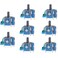 Ikpek 8pcs Joysticks Replacement for DualSense PS5 Controller 3D Analog Sensor Wheel Thumb Sticks Joystick Rocker Module Replacement for Playstation 5 Controller