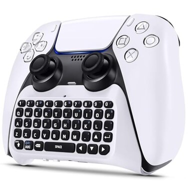 Klipdasse Wireless Keyboard for PS5PS5 Pro Controller Bluetooth 30 Mini Chatpad Message Game Keyboard Keypad Builtin Speaker with 35mm Audio Jack for Messaging and Gaming Live Chat for Playstation 5