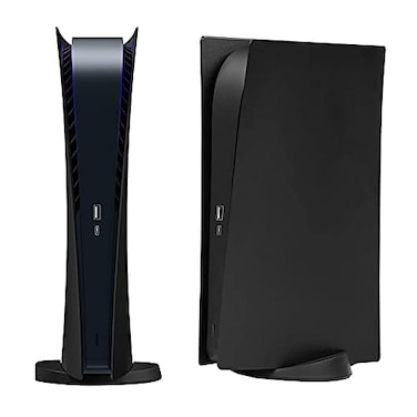 VLANMON Digital Edition Face Plates Cover Skins Shell Panels for PS5 Console Accessories for PlayStation 5 Protective Shell Replacement Faceplate Black