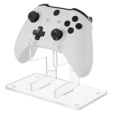 AHANDMAKER Universal Controller Holder Transparent Acrylic Game Controller Display Stand Detachable Gamepad Desktop Stand for Display and Organization Monolayer