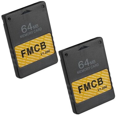 Skywin FMCB Free McBoot Card v1966 for PS2 2 Pack Plug and Play PS2 Memory Card 64 GB Runs Games in USB Disk or Hard Disk