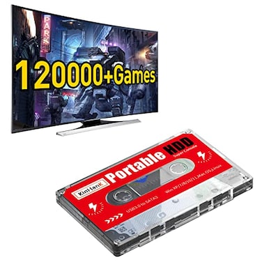 Kinhank 2TB Game Hard Drive Builtin 120000 Games Batocera 33 System External Hard Drive Compatible with Mac OSLinuxWindows XP781011 Portable HDD USB 30