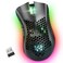 WolfLawS KM1 Gaming Mouse Wireless Mouse Gaming Computer Mice USB with Honeycomb Shell 6 Programmed Buttons 3 Adjustable DPI Ergonomic RGB Optical Mouse for PC Mac Laptop