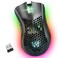 WolfLawS KM1 Gaming Mouse Wireless Mouse Gaming Computer Mice USB with Honeycomb Shell 6 Programmed Buttons 3 Adjustable DPI Ergonomic RGB Optical Mouse for PC Mac Laptop
