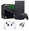 XBox Series X Gaming Console Bundle 1TB SSD Black XBox Console with Two Wireless Controllers Black and White and ahaghug Authorized HDMI Cable