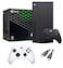 XBox Series X Gaming Console Bundle 1TB SSD Black XBox Console with Two Wireless Controllers Black and White and ahaghug Authorized HDMI Cable