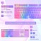 CHONCHOW RGB Gaming Keyboard and Mouse ComboUSB Wired Custom Clear Keyboards Rainbow LED Backlight Transparent Keyboard Mouse Set for Computer Windows PC PS4 Xbox Laptop