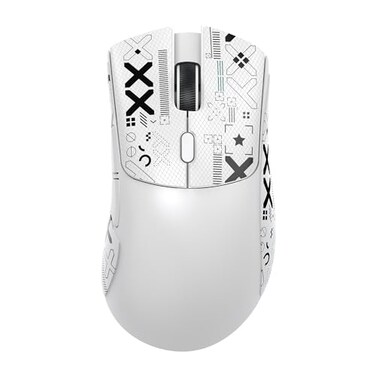 MAMBASNAKE Attack Shark R1 Wireless Gaming Mouse PixArt PAW3311 Optical Sensor 18K DPI 59g Lightweight 24GhzBT52Wired Computer Mice with Programmable Buttons for PCLaptopWinMac WhiteTape