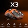 MANBASNAKE Attack Shark X3 Wireless Gaming Mouse 49g Triple Mode Ergonomic Computer Mouse PAW3395 26K DPI Sensor 200h Battery Life Griptape Programmable Buttons for PCLaptopMac Orange