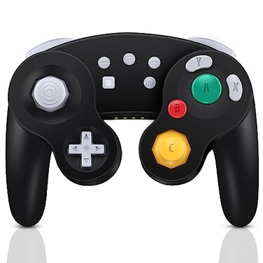 ADHJIE Wireless Gamecube Controller for Nintendo SwitchWireless Switch Pro Controller for Nintendo SwitchPCSteamOneButton Wake Up6Axis Gyro MotionTurbo Auto TurboBlack