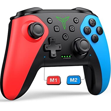 ELISWEEN Wireless Switch Controller for Nintendo SwitchSwitch 2LiteOLED Controller Switch Controller with a Mouse Touch Feeling on Back Buttons Extra Switch Pro Controller with WakeupProgrammable Turb