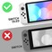 eXtremeRate DIY Full Set Shell for Nintendo Switch OLED Replacement Console Back Plate Kickstand Custom NS Controller Housing with Full Set Buttons for Nintendo Switch OLED Clear Atomic Purple