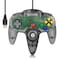 FISUPER Wired USB N64 Controller Classic Video Game Controller USB Gamepad for Windows PC MAC Raspberry PI Retropie Clear Black