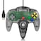 FISUPER Wired USB N64 Controller Classic Video Game Controller USB Gamepad for Windows PC MAC Raspberry PI Retropie Clear Black