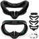 MS.CLEO Face Pad Cover Facial Interface for MetaOculus Quest 3s Accessories Soft PU Leather Foam and Ice Silk Cotton Replacement Face Interface Cushion SweatProof AirCirculation Design Not Fit Quest 3
