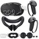 KANG YU Silicone Cover Compatible with MetaOculus Quest 3 Accessories VR Silicone Face Cover VR Shell CoverTouch Controller Grip CaseCamera Lens Protector Set Black