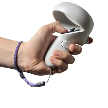 MuagoChic Improved Replacement Reflective Wrist Straps for Oculus Quest 2 Gen Controller Sturdy Comfy Adjustable Hand Strap for Oculus Easy Attach White Resin Stopper for Oculus Controllers