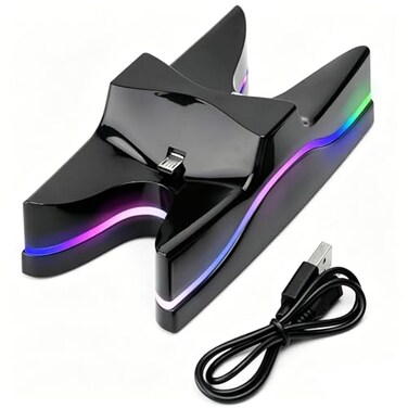 KlsyChry Dual Controller Charger Dock Station for PS4 Blue LED Charger Stand for PS4 Controller Dualshock 4 Charging Dock