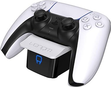 Venom PS5 Controller Charging Station Slim Dock Compatible with PlayStation 5 Single Wireless Controller Charger with LED Indicators Docking Station Stand with 1X USB Dongle