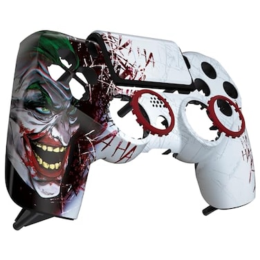 eXtremeRate Clown Hahaha Ghost Replacement Faceplate Touchpad Cover Redesigned Housing Shell Case Touch Pad Compatible with PS4 Slim Pro Controller JDM040050055 Controller NOT Included