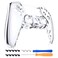eXtremeRate Chrome Silver Glossy DIY Accessories Replacement Front Shell Compatible with ps5 Controller Custom Faceplate Compatible with ps5 Controller Touchpad NOT Included