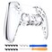 eXtremeRate Chrome Silver Glossy DIY Accessories Replacement Front Shell Compatible with ps5 Controller Custom Faceplate Compatible with ps5 Controller Touchpad NOT Included