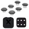 eXtremeRate Clear Black Replacement Swappable Thumbsticks for PS5 Edge Controller Custom Interchangeable Analog Stick Joystick Caps for PS5 Edge Controller Without Controller Thumbsticks Base