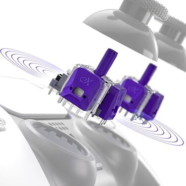 eXtremeRate eXhall Digital Calibrable Hall Effect Thumbstick Kit for PS5 Controller Replacement 3D Joystick Analog Stick Sensor Module Kit for PS5 Controller with Calibrate FPC Board Purple 120gf