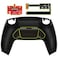 eXtremeRate Textured Black Real Metal Buttons RMB Version Rise 20 Remap Kit for PS5 Controller BDM 010 020 Upgrade Board Redesigned Back Shell Programable Back Buttons Set for PS5 Controller