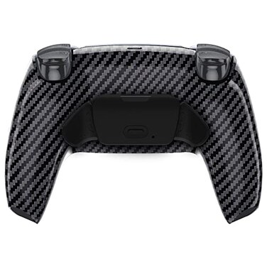 eXtremeRate Graphite Carbon Fiber Pattern Programmable Rise 20 Remap Kit for PS5 Controller BDM010 020 Upgrade Board Redesigned Bottom Shell 2 Back Buttons Attachment Set Without Controller