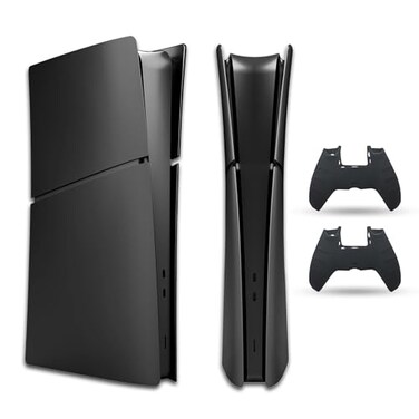 PEYANZ Faceplate Cover Compatible with PlayStation 5 Slim Digital Edition Protective ABS Shell ScratchResistant Matte Surface Includes 2 Silicone Covers